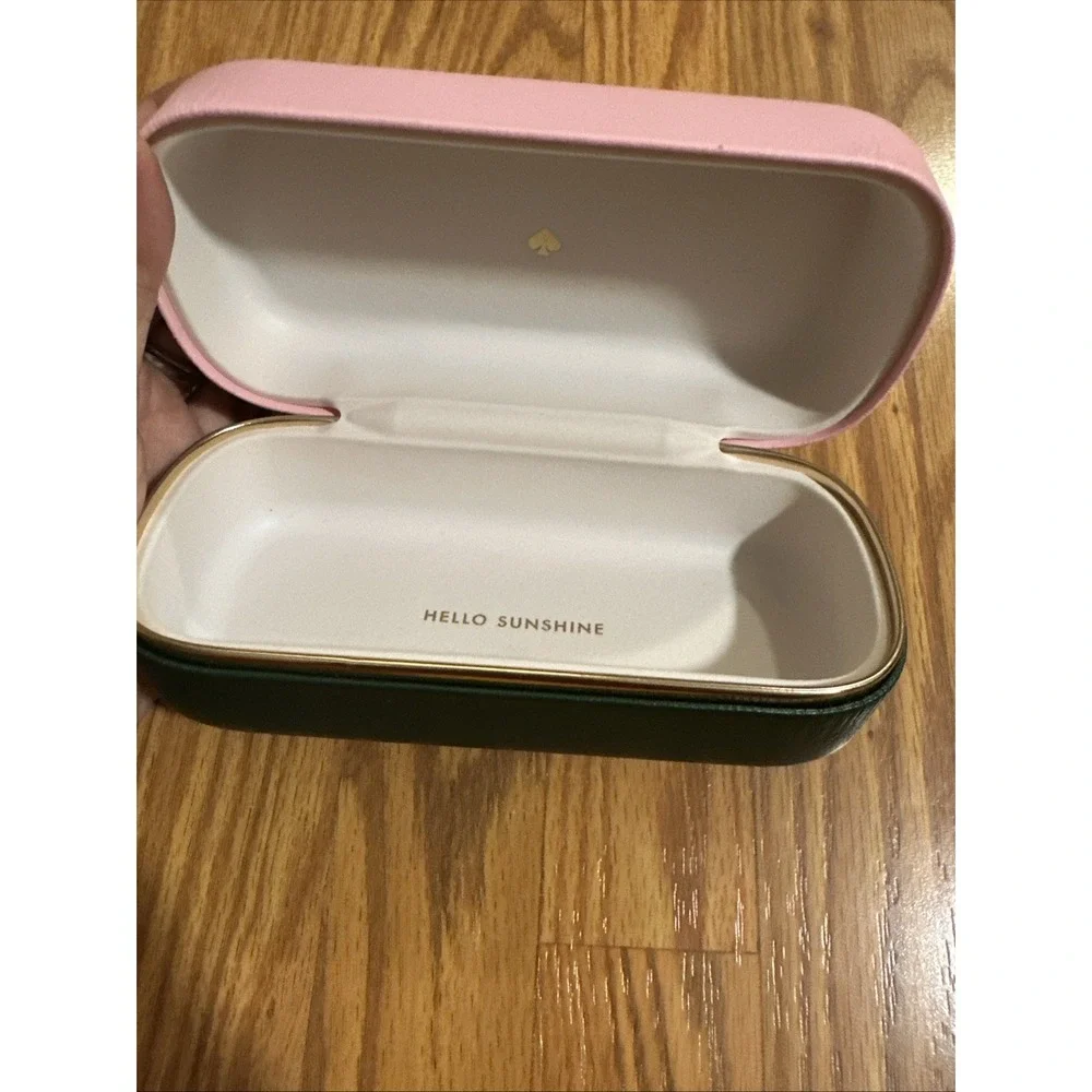 Kate Spade New York Hard Shell Glasses Case Hello Sunshine Sunglasses Pink Green